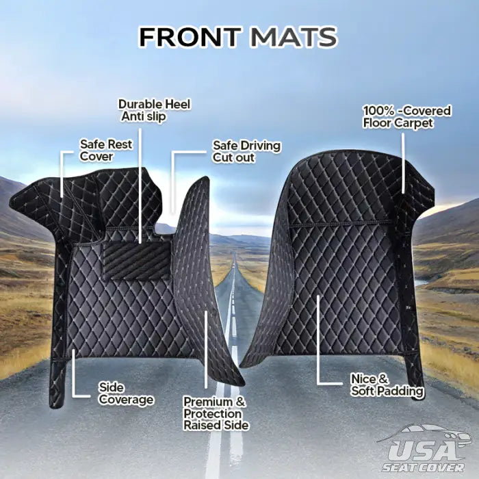 2025 Elvie Custom Logo Heavy Duty, Universal Fit Floor Mats For Cars, SUVs, anh Trucks