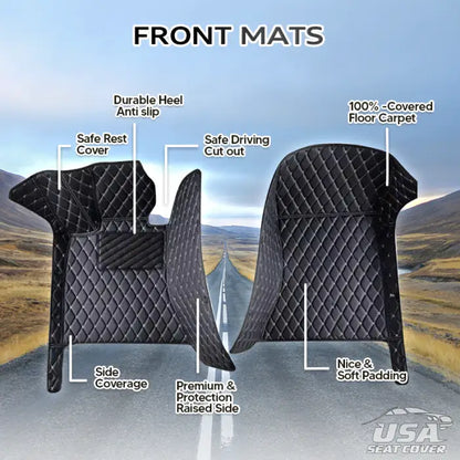 2025 Elvie Custom Logo Heavy Duty, Universal Fit Floor Mats For Cars, SUVs, anh Trucks